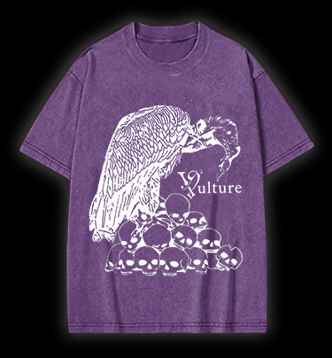 Vulture Dark's Realm Vintage Washed 100% Cotton T-Shirt