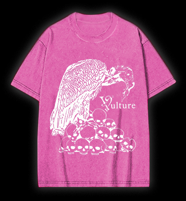 Vulture Dark's Realm Vintage Washed 100% Cotton T-Shirt