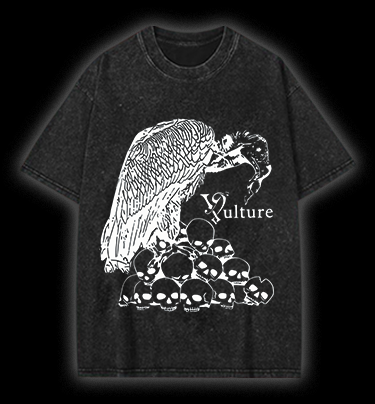 Vulture Dark's Realm Vintage Washed 100% Cotton T-Shirt