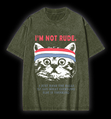 Cat's Bold Truth Vintage Washed 100% Cotton T-Shirt