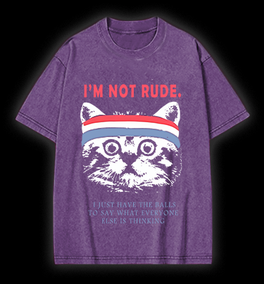 Cat's Bold Truth Vintage Washed 100% Cotton T-Shirt