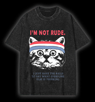 Cat's Bold Truth Vintage Washed 100% Cotton T-Shirt