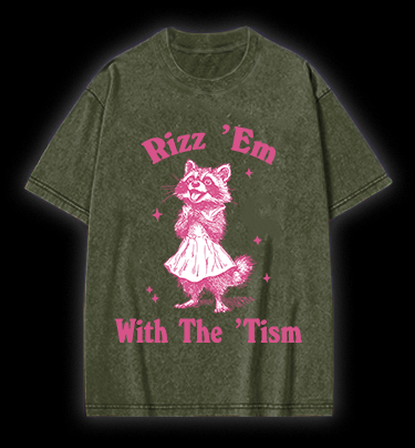 Raccoon: Cute Charmer Vintage Washed 100% Cotton T-Shirt