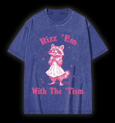 Raccoon: Cute Charmer Vintage Washed 100% Cotton T-Shirt
