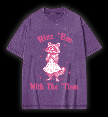 Raccoon: Cute Charmer Vintage Washed 100% Cotton T-Shirt