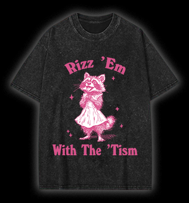 Raccoon: Cute Charmer Vintage Washed 100% Cotton T-Shirt