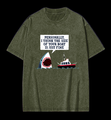 Shark: Boat's Fan Vintage Washed 100% Cotton T-Shirt