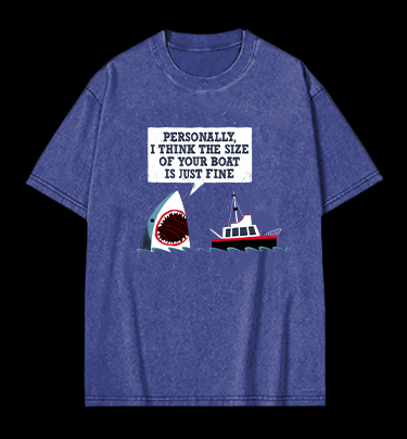 Shark: Boat's Fan Vintage Washed 100% Cotton T-Shirt