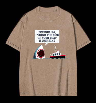 Shark: Boat's Fan Vintage Washed 100% Cotton T-Shirt