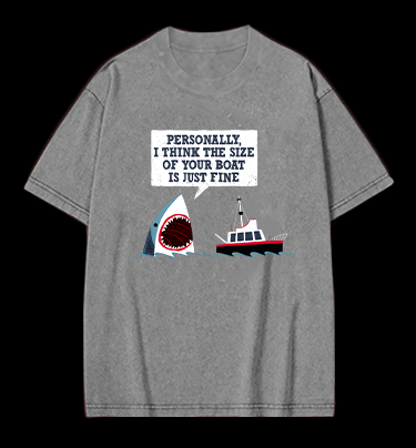 Shark: Boat's Fan Vintage Washed 100% Cotton T-Shirt