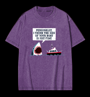 Shark: Boat's Fan Vintage Washed 100% Cotton T-Shirt