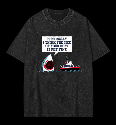 Shark: Boat's Fan Vintage Washed 100% Cotton T-Shirt