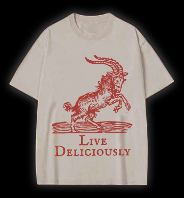 Goat's Delightful Life Vintage Washed 100% Cotton T-Shirt