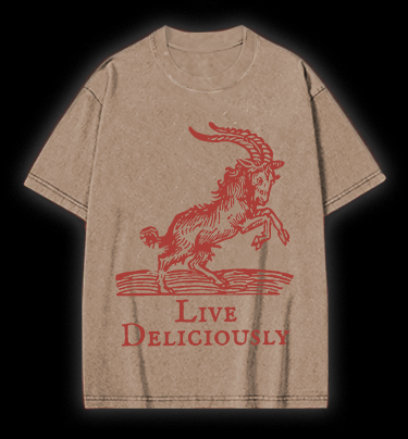 Goat's Delightful Life Vintage Washed 100% Cotton T-Shirt