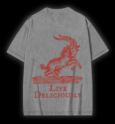 Goat's Delightful Life Vintage Washed 100% Cotton T-Shirt