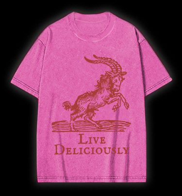 Goat's Delightful Life Vintage Washed 100% Cotton T-Shirt