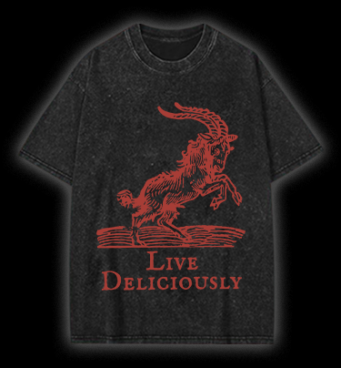 Goat's Delightful Life Vintage Washed 100% Cotton T-Shirt
