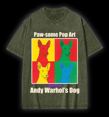 Andy Warhol's Dog Vintage Washed 100% Cotton T-Shirt