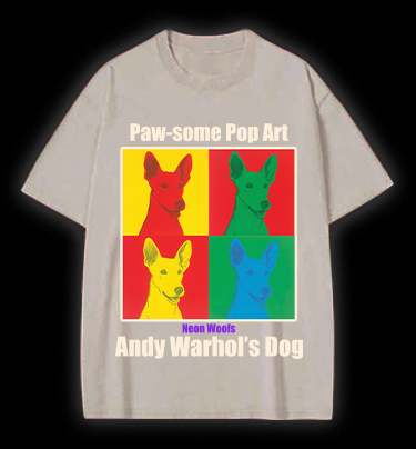 Andy Warhol's Dog Vintage Washed 100% Cotton T-Shirt
