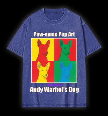 Andy Warhol's Dog Vintage Washed 100% Cotton T-Shirt