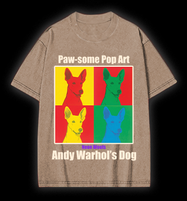Andy Warhol's Dog Vintage Washed 100% Cotton T-Shirt