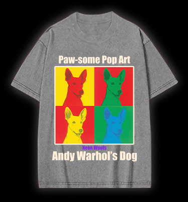 Andy Warhol's Dog Vintage Washed 100% Cotton T-Shirt