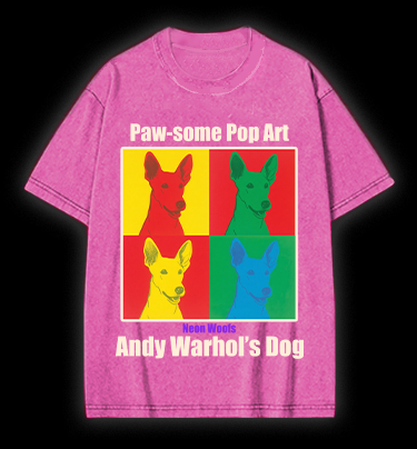 Andy Warhol's Dog Vintage Washed 100% Cotton T-Shirt