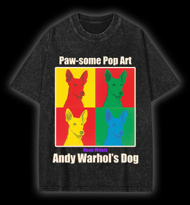 Andy Warhol's Dog Vintage Washed 100% Cotton T-Shirt
