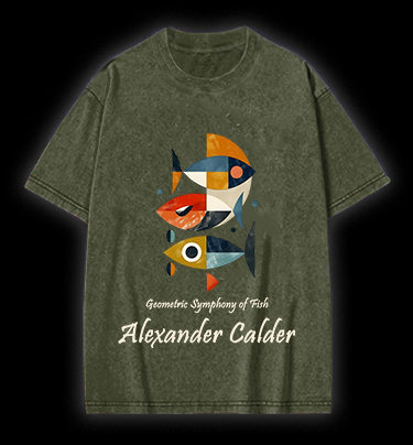 Alexander Calder's Fish Vintage Washed 100% Cotton T-Shirt