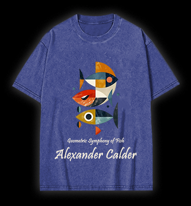 Alexander Calder's Fish Vintage Washed 100% Cotton T-Shirt