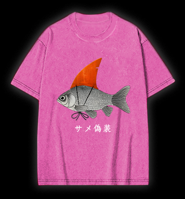 Fish's Shark Disguise Vintage Washed 100% Cotton T-Shirt