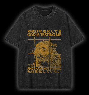 Capybara's Test Trouble Vintage Washed 100% Cotton T-Shirt