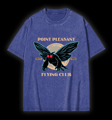 Mysterious Moth Fun Vintage Washed 100% Cotton T-Shirt