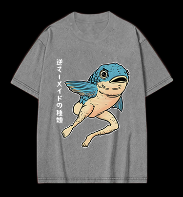 Weird Fish Fun Vintage Washed 100% Cotton T-Shirt
