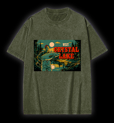 Fish's Lake Adventure Vintage Washed 100% Cotton T-Shirt
