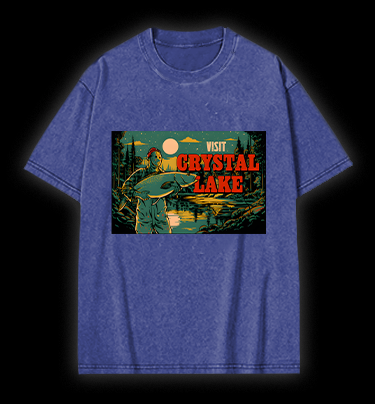 Fish's Lake Adventure Vintage Washed 100% Cotton T-Shirt