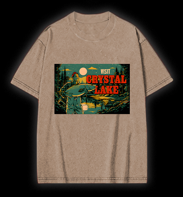 Fish's Lake Adventure Vintage Washed 100% Cotton T-Shirt