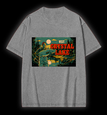 Fish's Lake Adventure Vintage Washed 100% Cotton T-Shirt