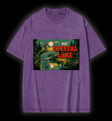 Fish's Lake Adventure Vintage Washed 100% Cotton T-Shirt