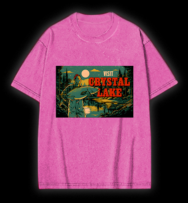 Fish's Lake Adventure Vintage Washed 100% Cotton T-Shirt