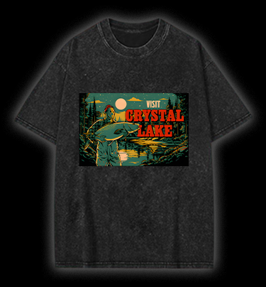Fish's Lake Adventure Vintage Washed 100% Cotton T-Shirt