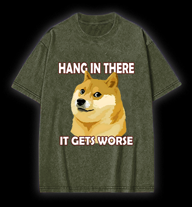 Dog's Gloomy Vib Vintage Washed 100% Cotton T-Shirt