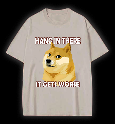 Dog's Gloomy Vib Vintage Washed 100% Cotton T-Shirt