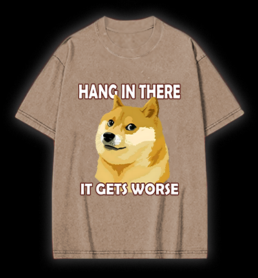 Dog's Gloomy Vib Vintage Washed 100% Cotton T-Shirt