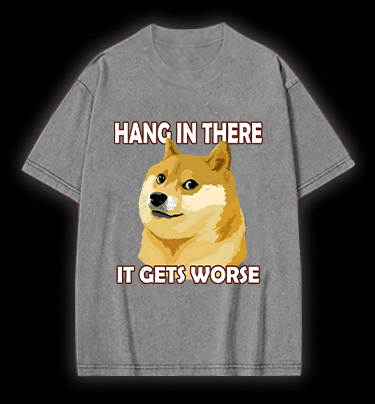 Dog's Gloomy Vib Vintage Washed 100% Cotton T-Shirt