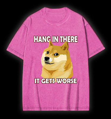 Dog's Gloomy Vib Vintage Washed 100% Cotton T-Shirt