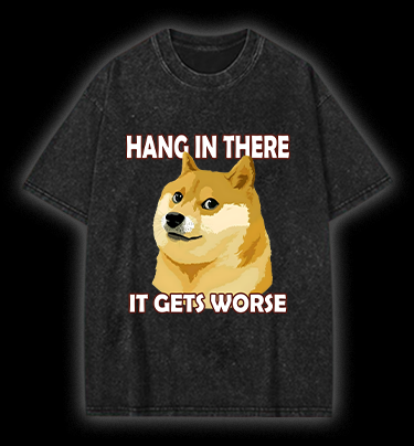 Dog's Gloomy Vib Vintage Washed 100% Cotton T-Shirt