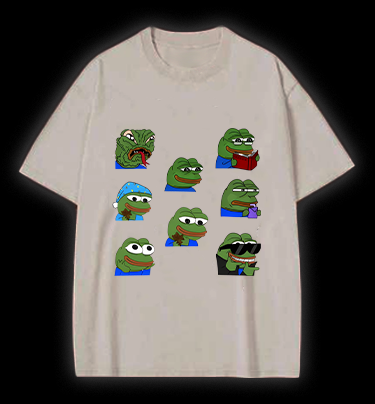 Frog's Meme Fun Vintage Washed 100% Cotton T-Shirt