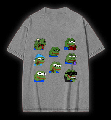 Frog's Meme Fun Vintage Washed 100% Cotton T-Shirt