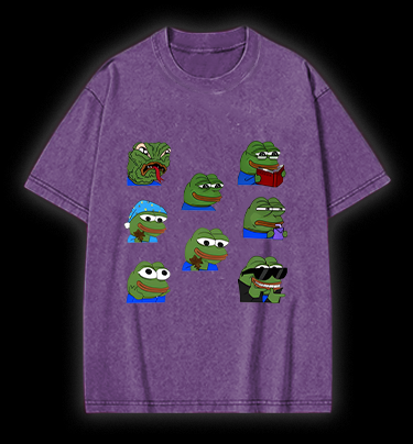 Frog's Meme Fun Vintage Washed 100% Cotton T-Shirt
